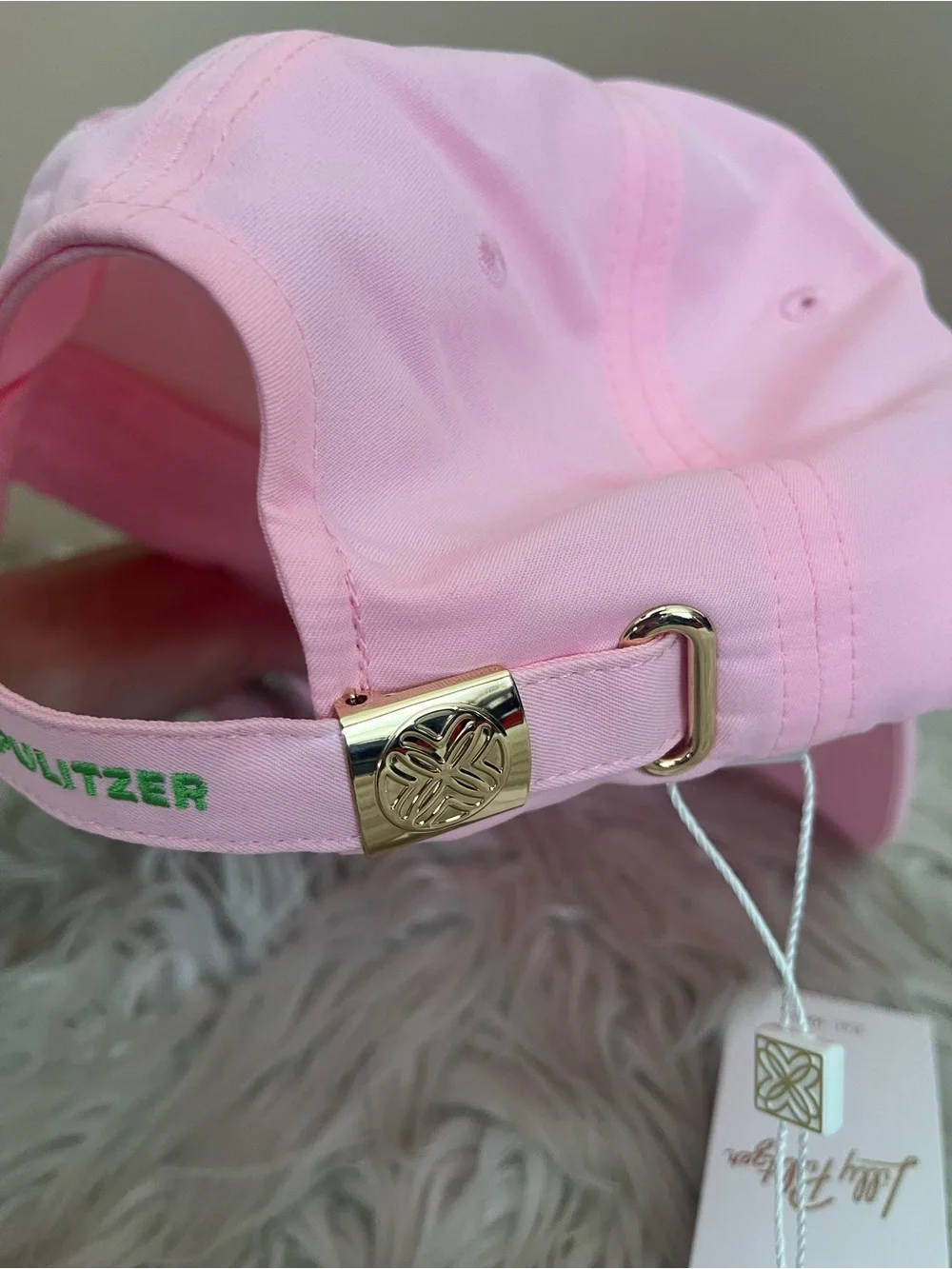 {Lilly Pulitzer} Logo Run Around Hat in Conch Shell Pink - Womens OS - NWT